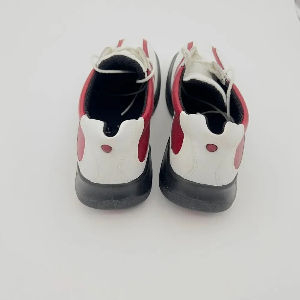 ECCO Receptor White Leather Red Strip Receptor Golf Shoes Womens Size 42 11/11.5